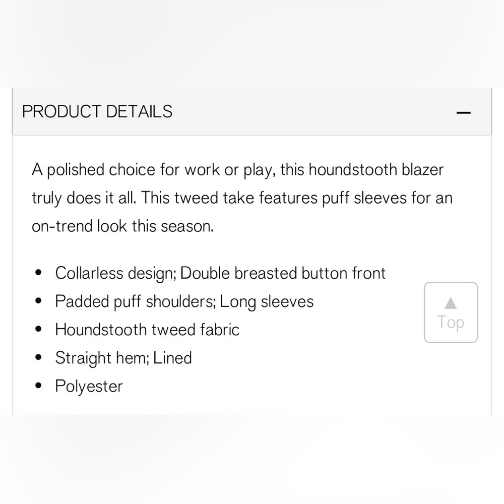 NWT Express Houndstooth double breasted tweed blazer black and white sz Large - Picture 5 of 17